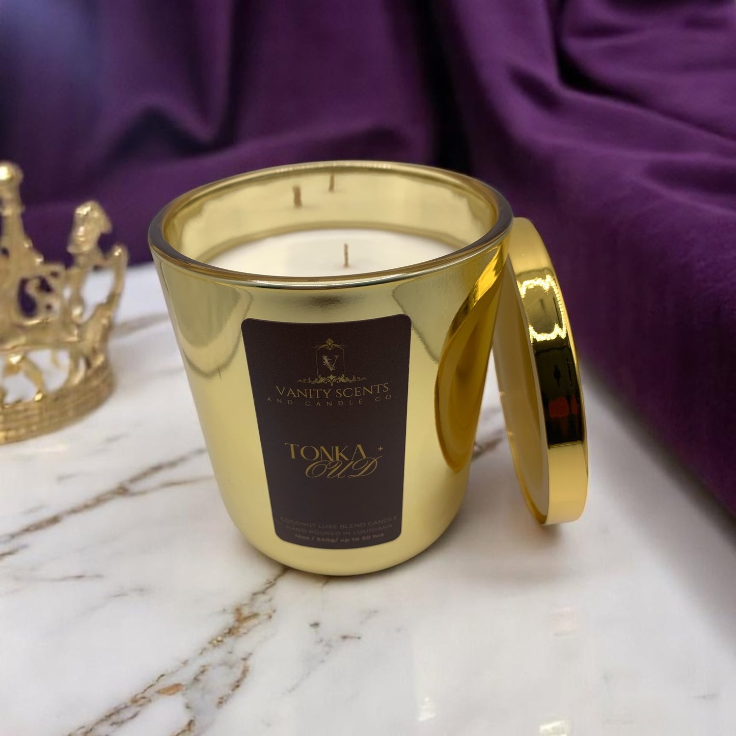 Tonka & Oud 12oz 2 wick Candle