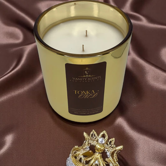 Tonka & Oud 12oz 2 wick Candle